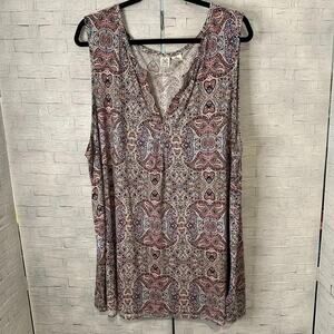 Artisan tank top paisley print size 3X in great condition